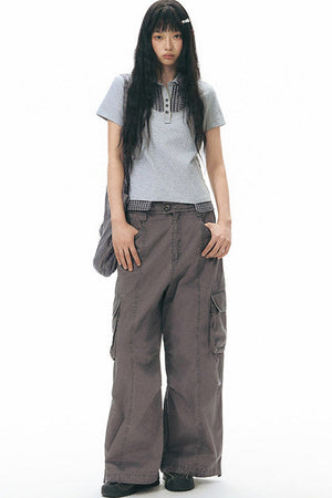 Vintage Embroidered Cargo Pants