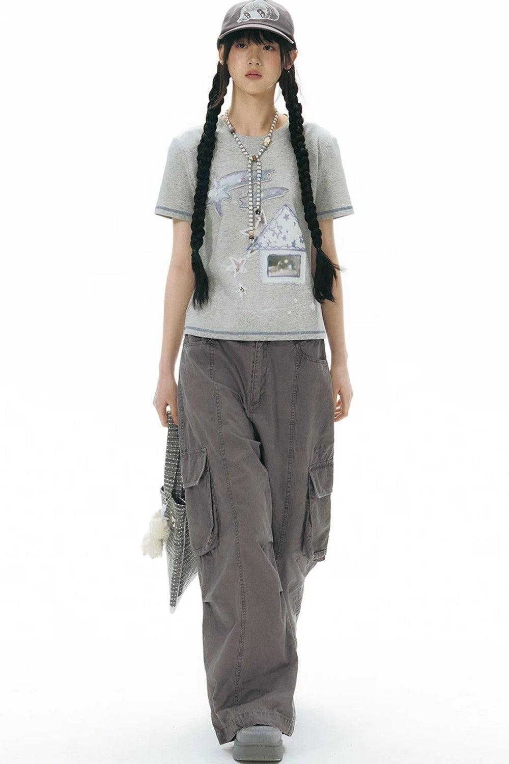Vintage Embroidered Cargo Pants