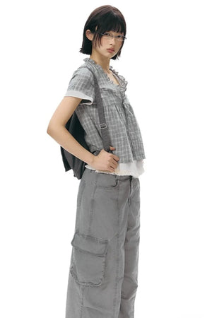 Vintage Embroidered Cargo Pants