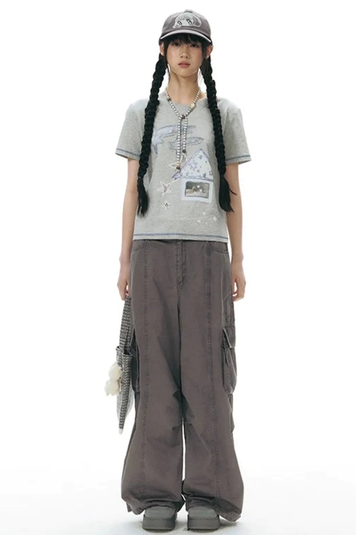Vintage Embroidered Cargo Pants