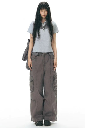 Vintage Embroidered Cargo Pants