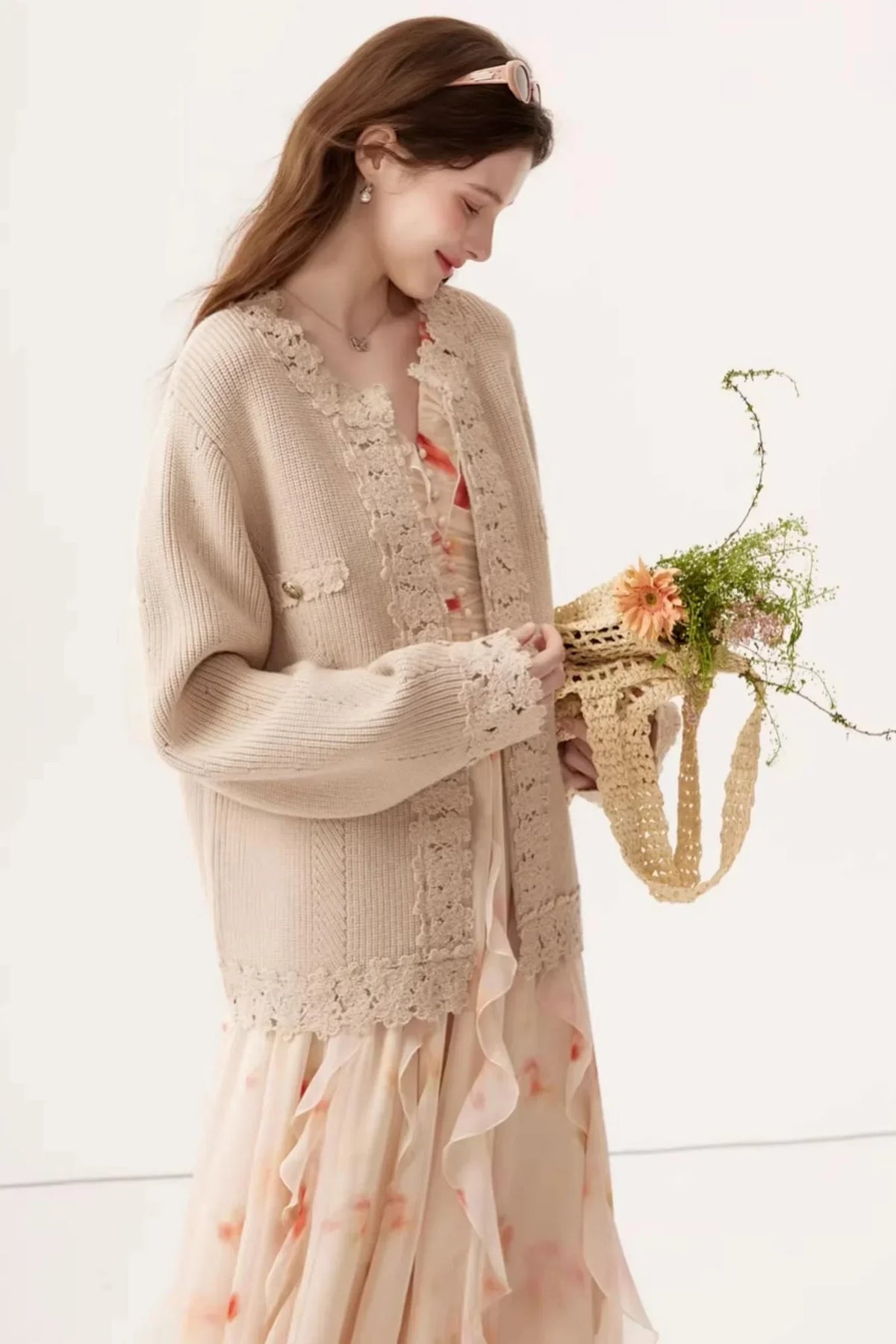Vintage Embroidered Wool Cardigan