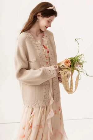 Vintage Embroidered Wool Cardigan