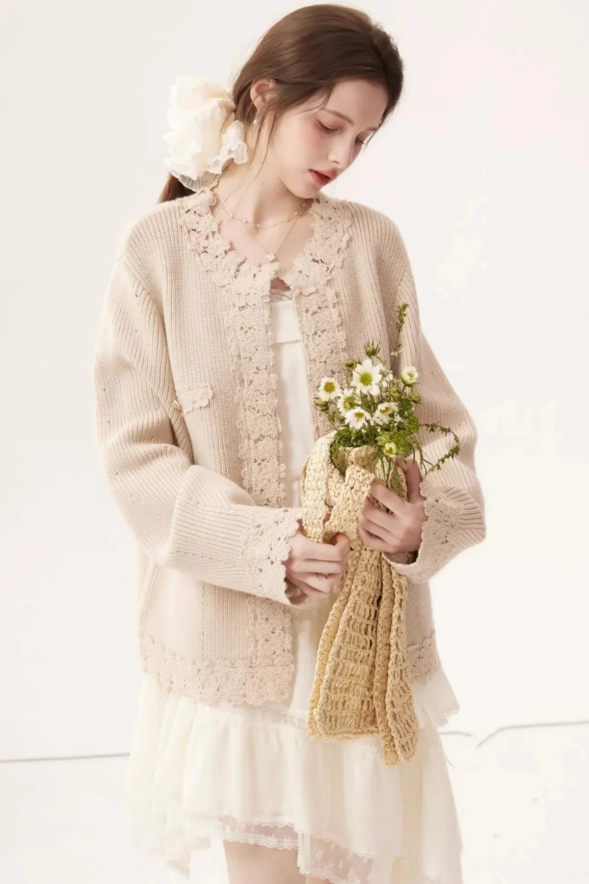 Vintage Embroidered Wool Cardigan