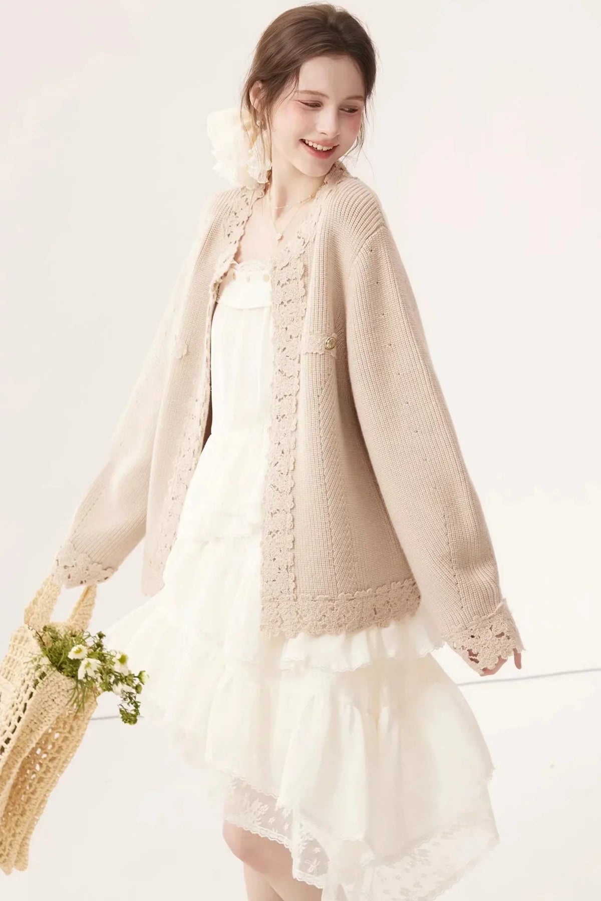 Vintage Embroidered Wool Cardigan