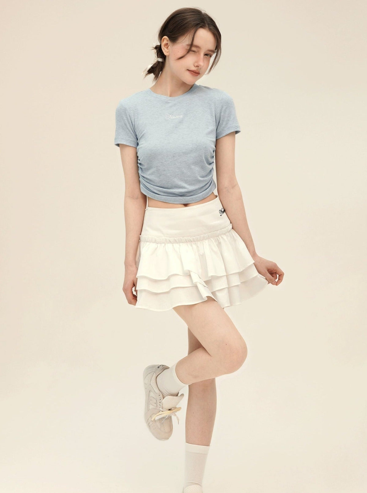 Vintage Embroidery Slim T-Shirt