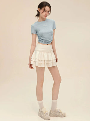 Vintage Embroidery Slim T-Shirt