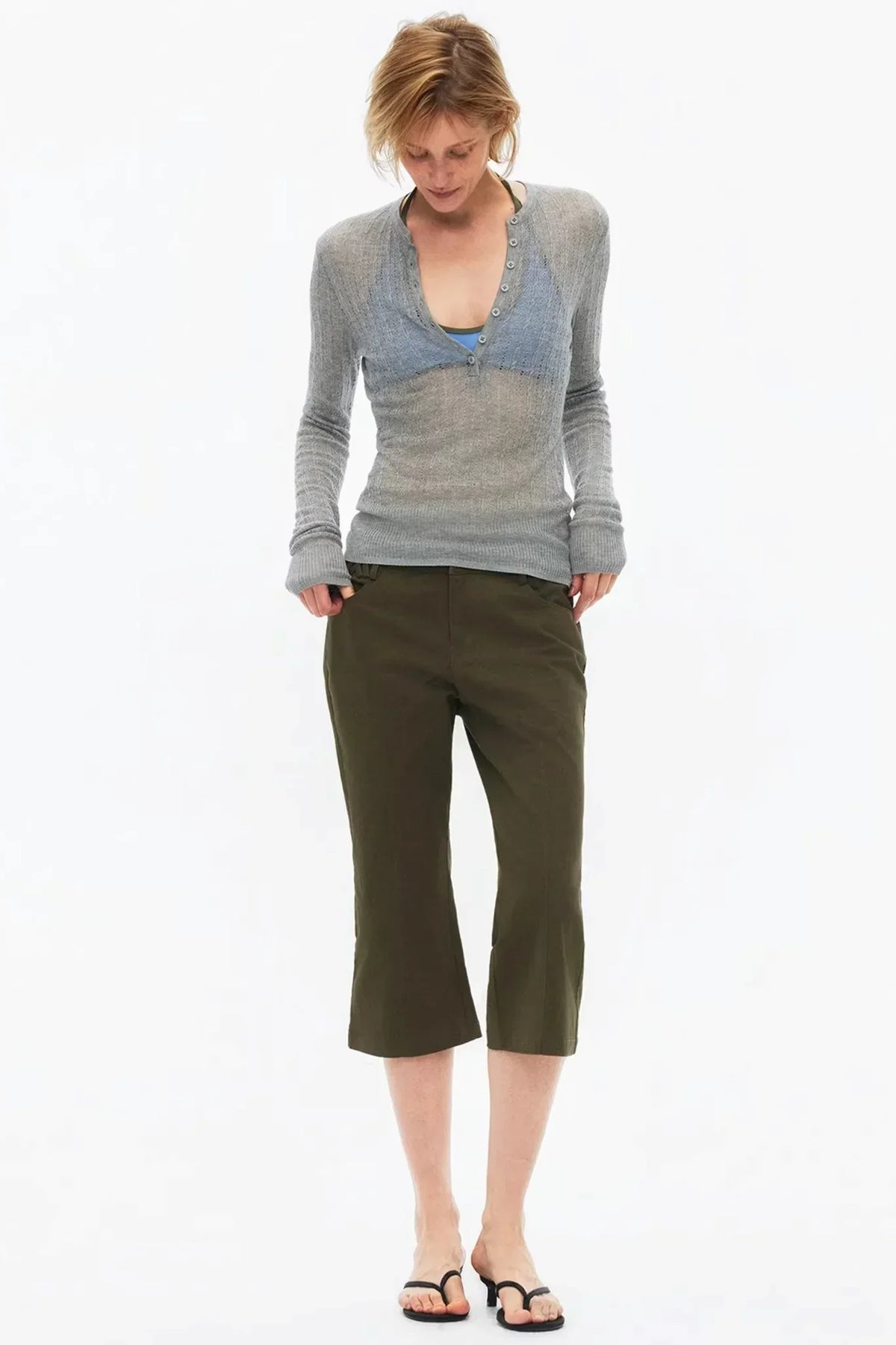 Vintage Exposed Seam Flared Jeans