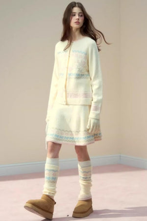 Vintage Fair Island Knitted Sweater Set-Up
