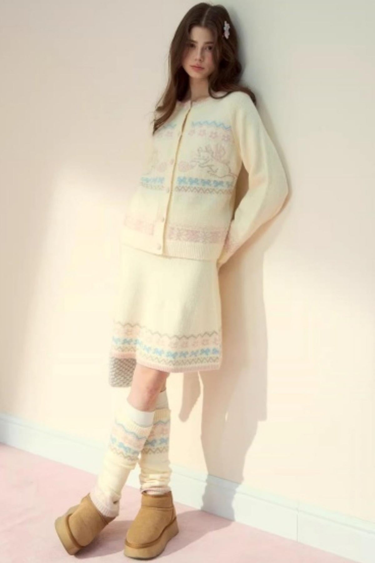 Vintage Fair Island Knitted Sweater Set-Up