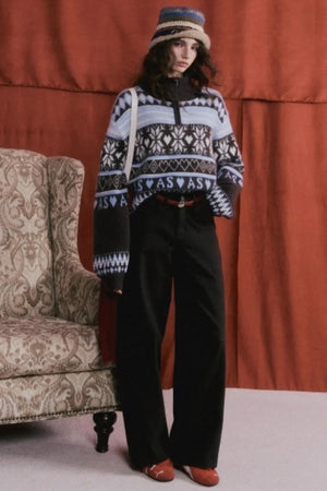 Vintage Fair Isle Tassel Sweater