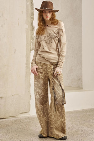 Vintage Flower Straight Jeans