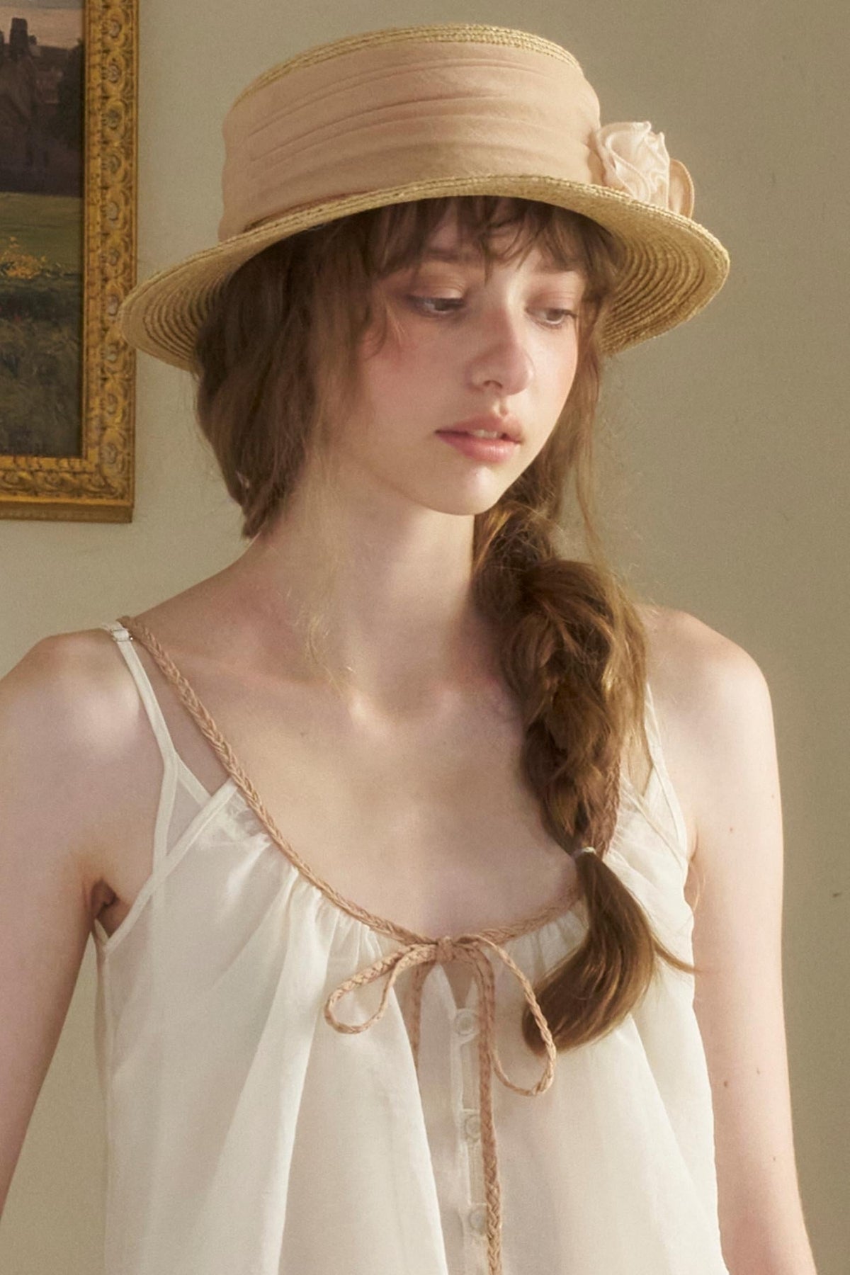 Vintage Flower Woven Raffia Sun Hat