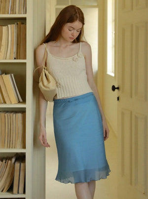Vintage French Crochet Vest Top