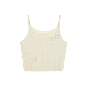 Vintage French Crochet Vest Top