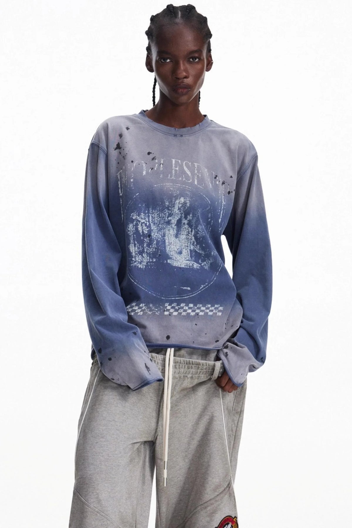 Vintage Gradient Pullover Sweatshirt