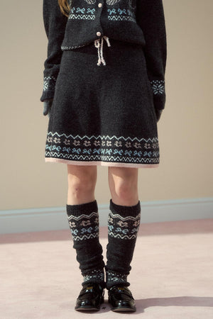 Vintage Grey Knitted Leg Cover
