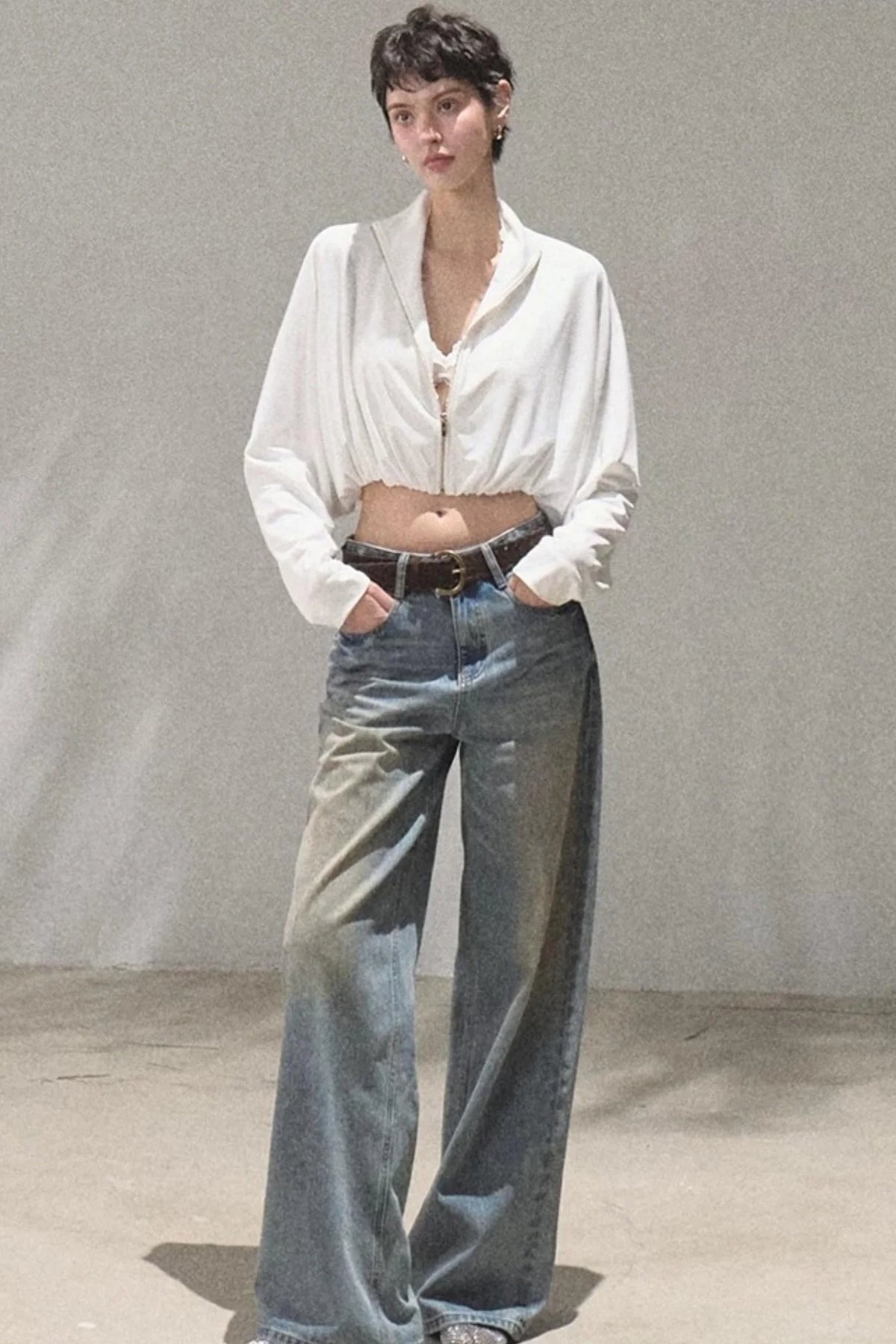 Vintage Hand-Painted Jeans Set