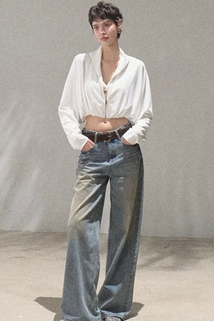 Vintage Hand-Painted Jeans Set