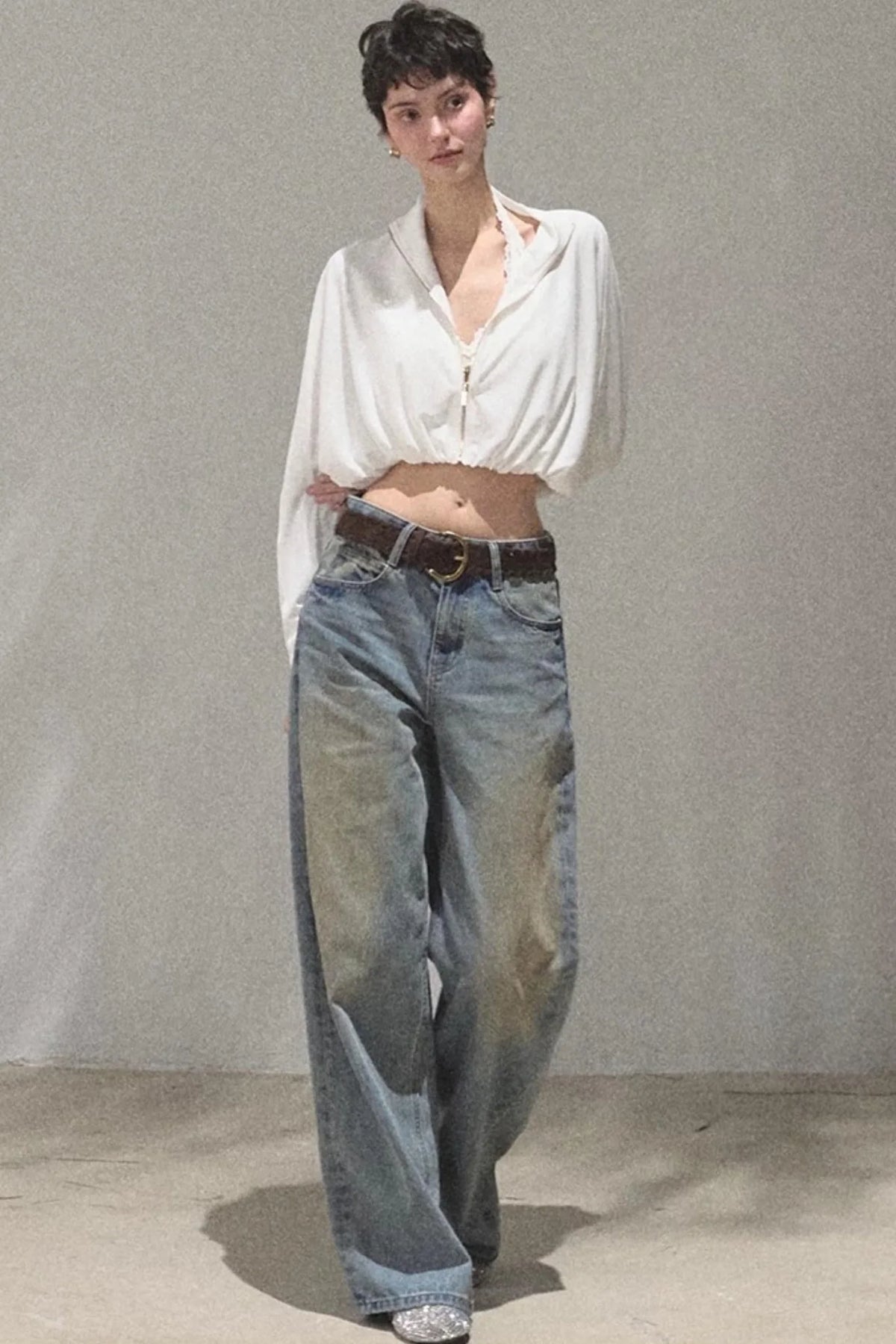 Vintage Hand-Painted Jeans Set