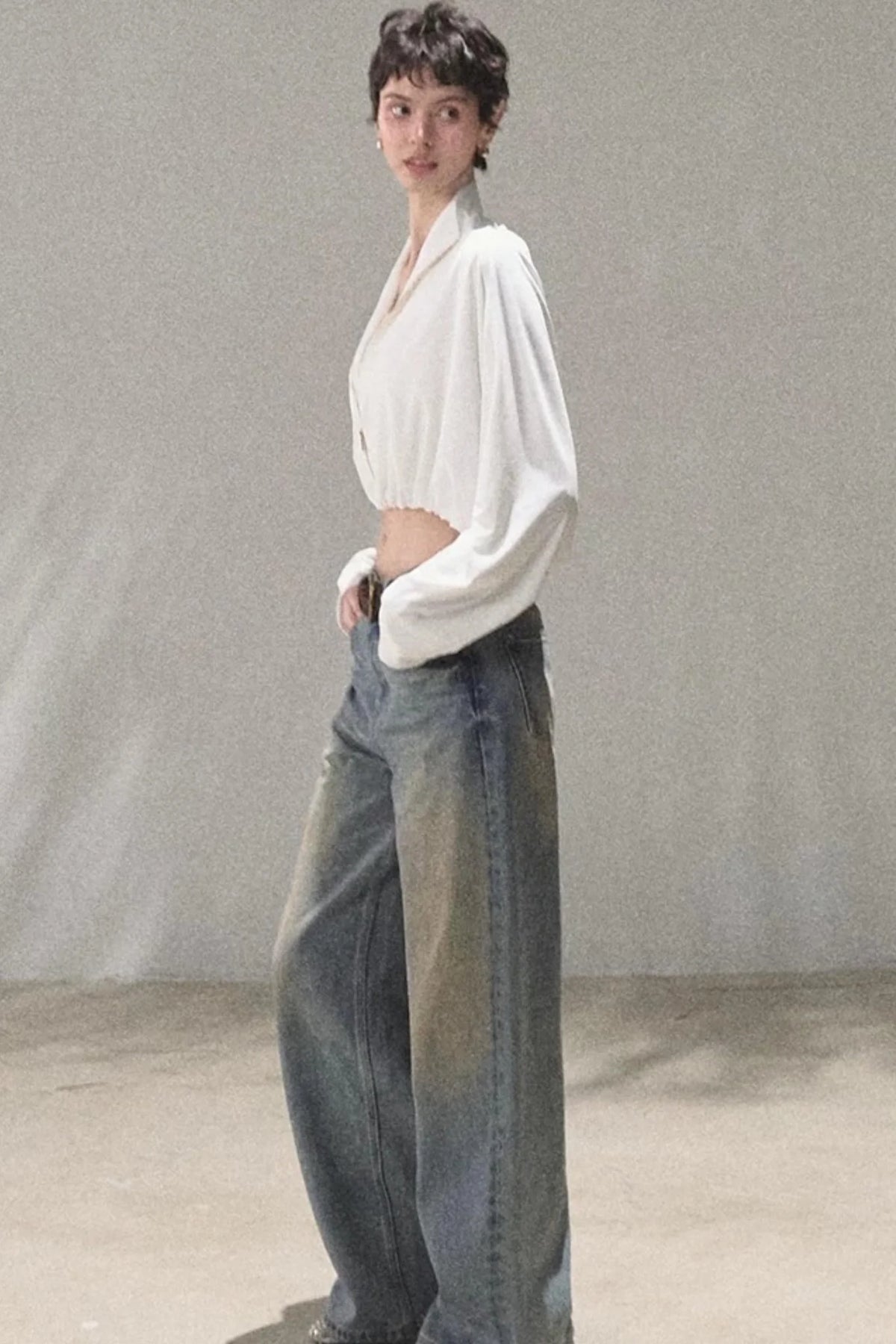 Vintage Hand-Painted Jeans Set