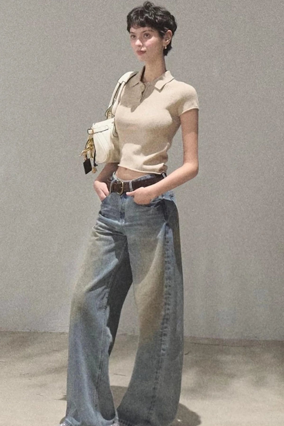 Vintage Hand-Painted Jeans Set