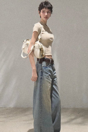 Vintage Hand-Painted Jeans Set