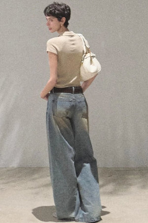 Vintage Hand-Painted Jeans Set