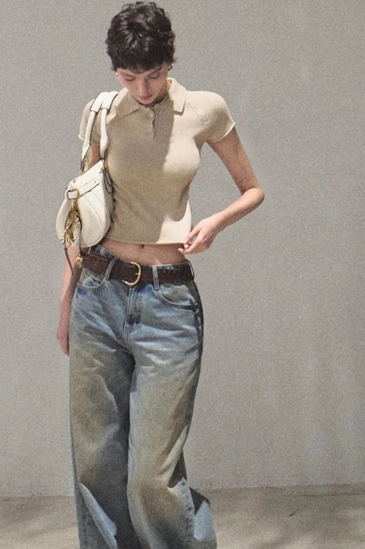 Vintage Hand-Painted Jeans Set