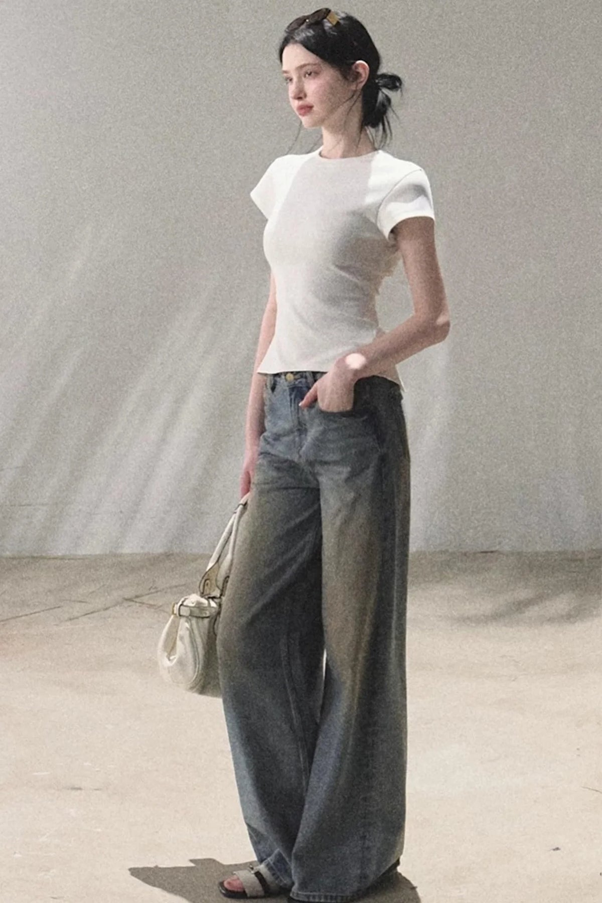 Vintage Hand-Painted Jeans Set