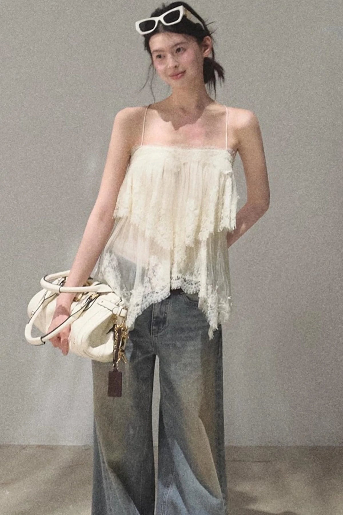 Vintage Hand-Painted Jeans Set