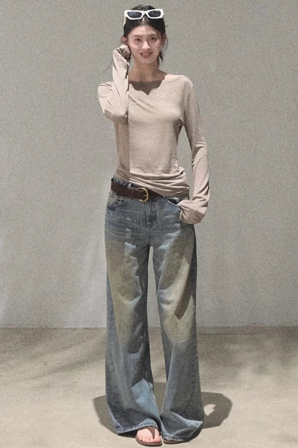 Vintage Hand-Painted Jeans Set
