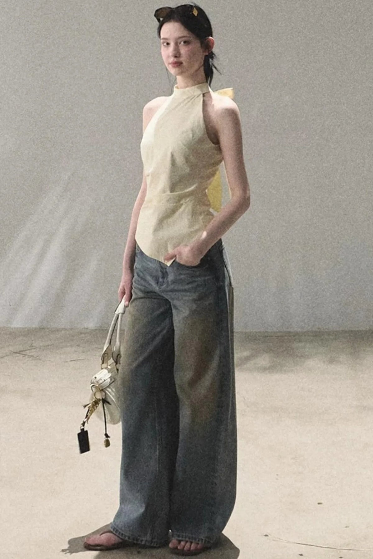 Vintage Hand-Painted Jeans Set