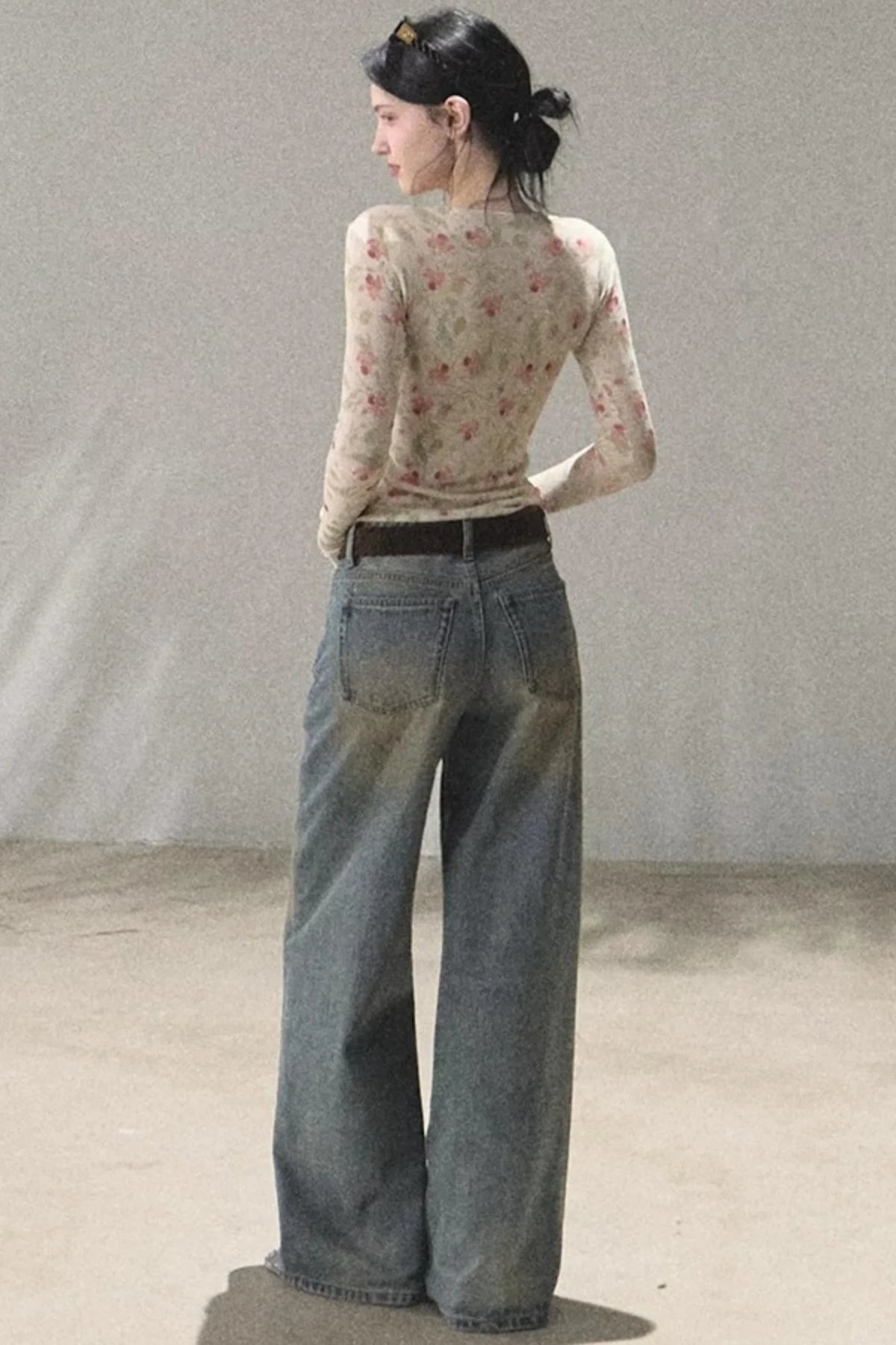Vintage Hand-Painted Jeans Set