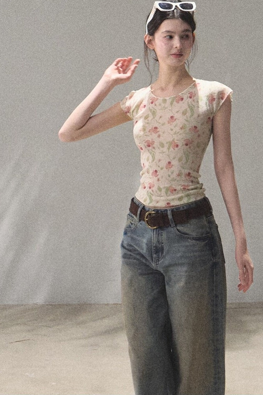Vintage Hand-Painted Jeans Set