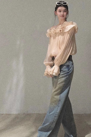 Vintage Hand-Painted Jeans Set