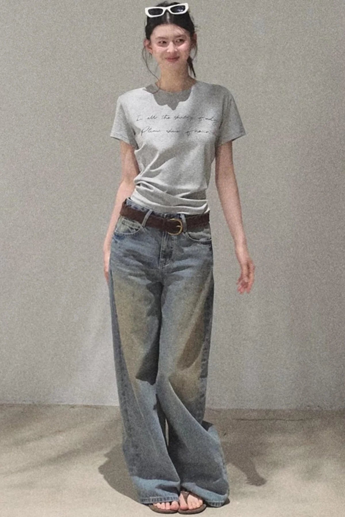 Vintage Hand-Painted Jeans Set