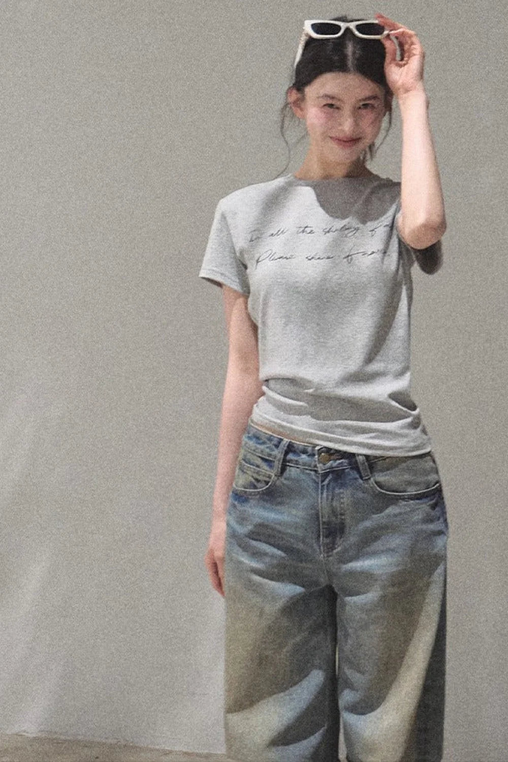 Vintage Hand-Painted Jeans Set