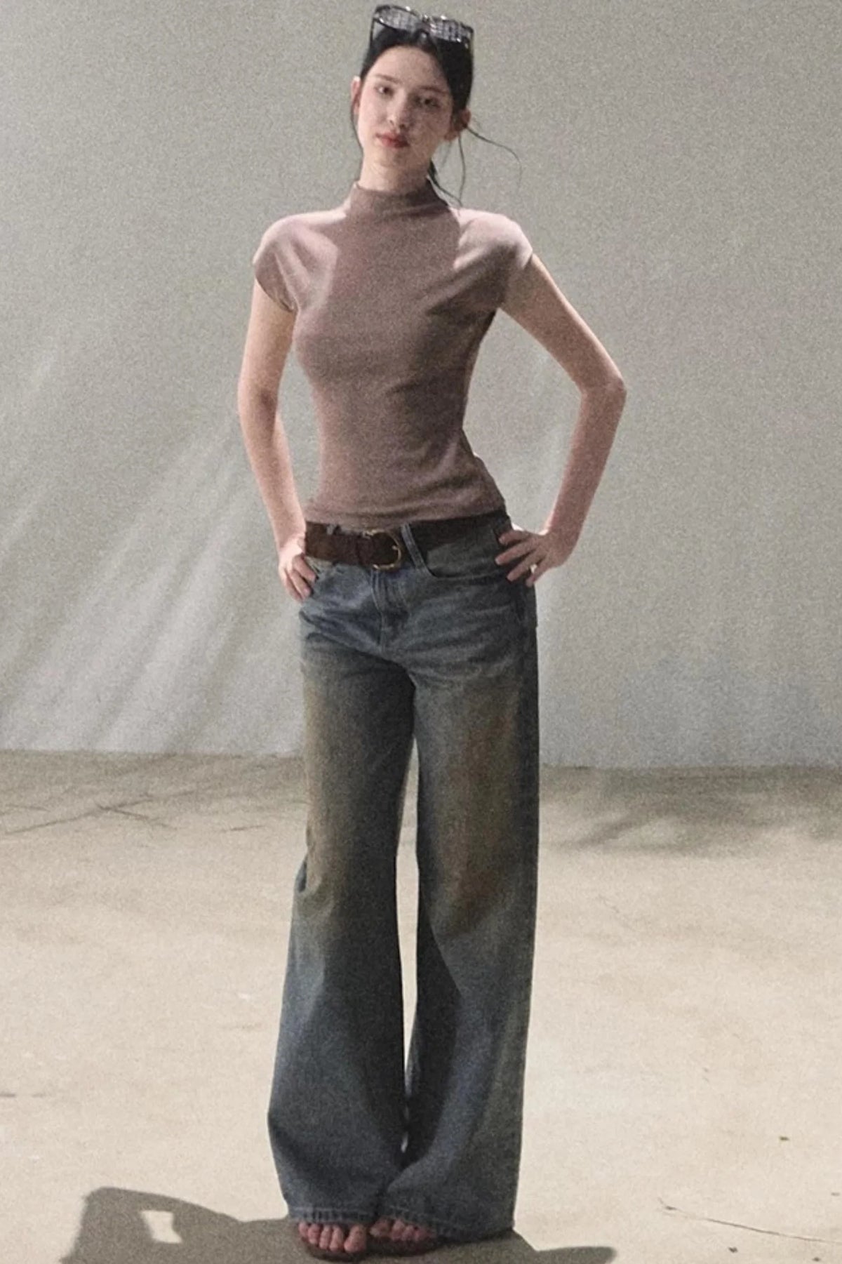 Vintage Hand-Painted Jeans Set