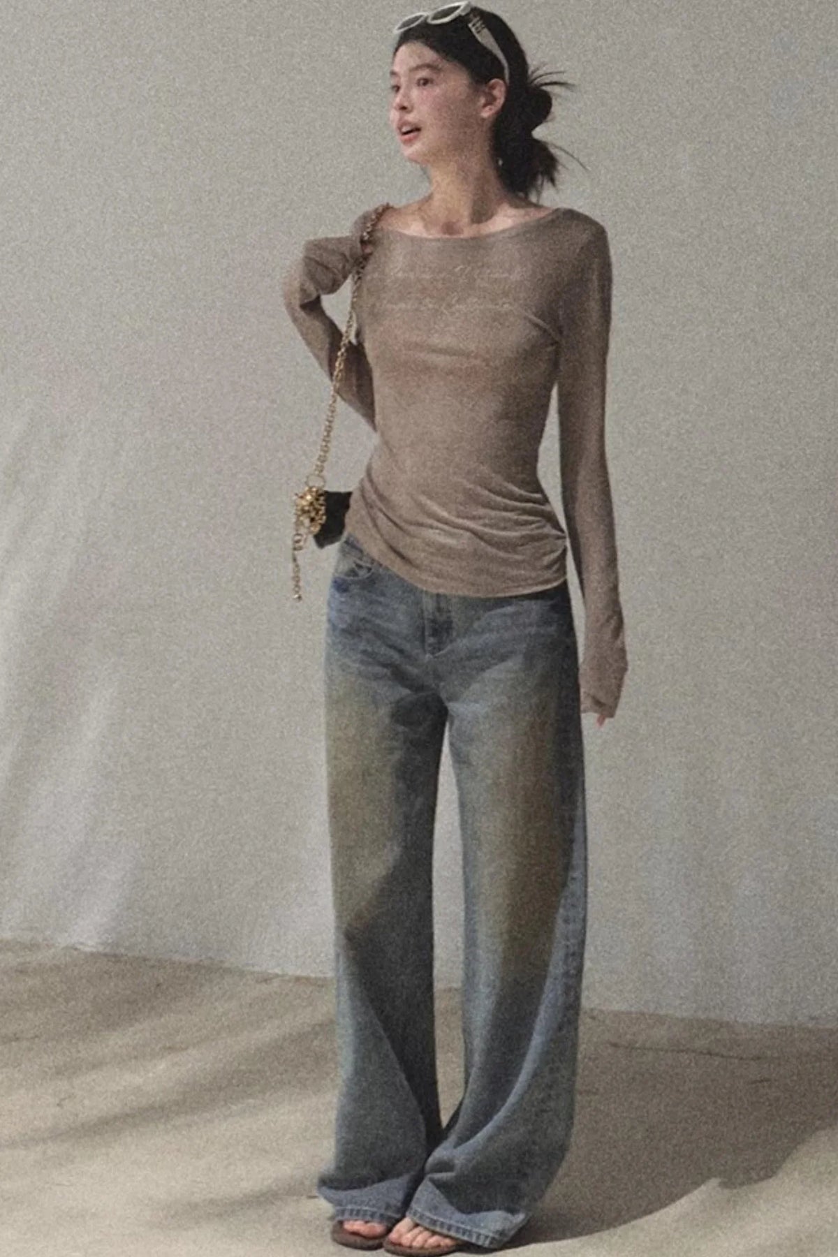 Vintage Hand-Painted Jeans Set
