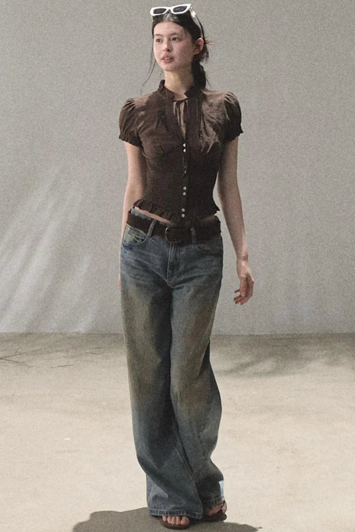 Vintage Hand-Painted Jeans Set