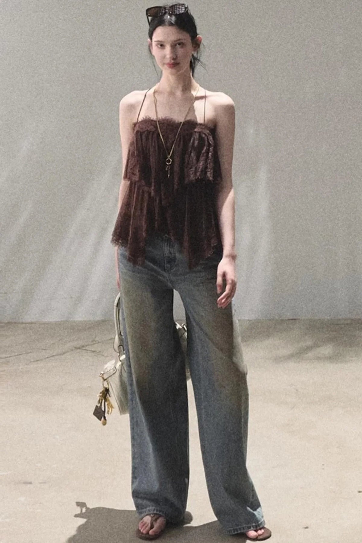 Vintage Hand-Painted Jeans Set