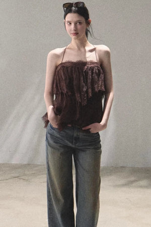 Vintage Hand-Painted Jeans Set