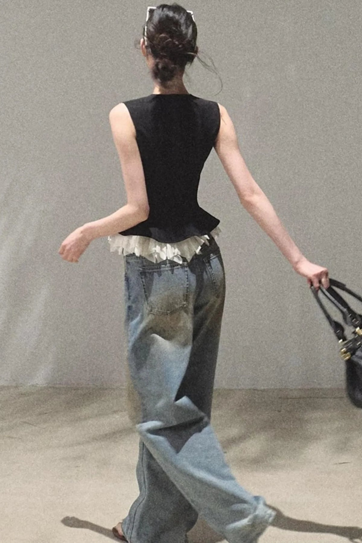 Vintage Hand-Painted Jeans Set