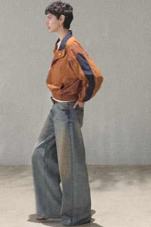 Vintage Hand-Painted Jeans Set