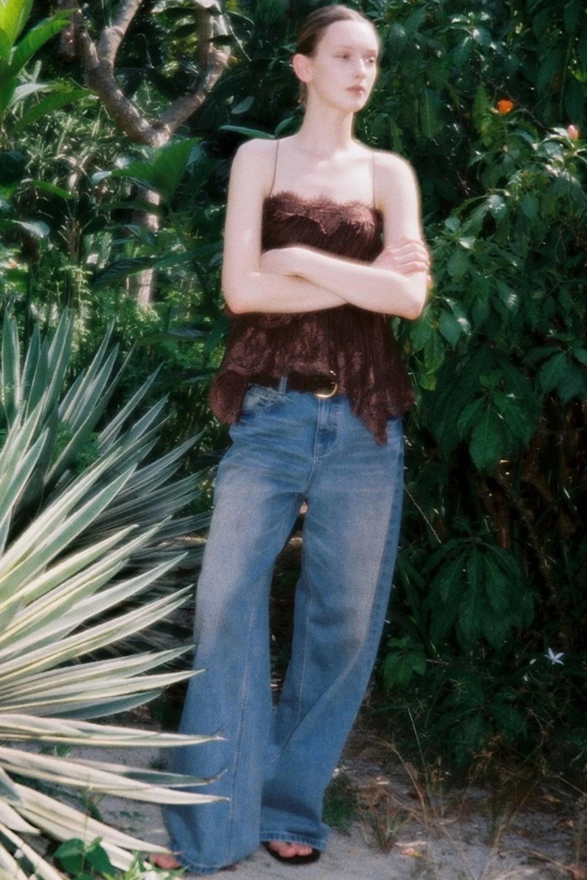Vintage Hand-Painted Jeans Set