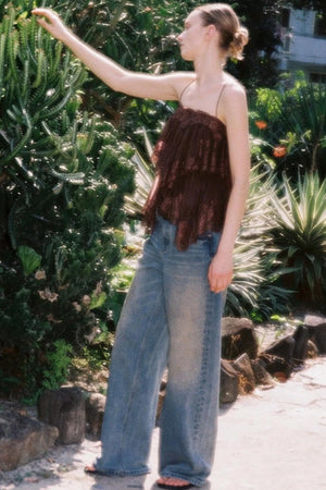 Vintage Hand-Painted Jeans Set