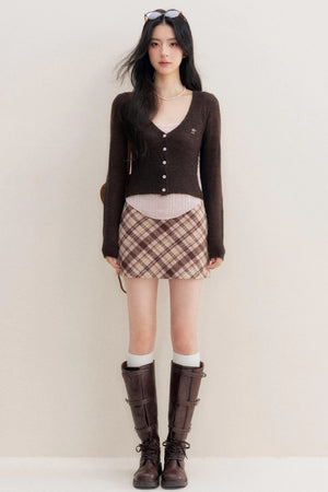 Vintage High-Waisted A-Line Skirt