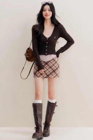 Vintage High-Waisted A-Line Skirt