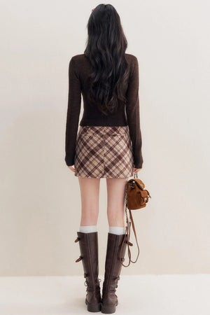 Vintage High-Waisted A-Line Skirt